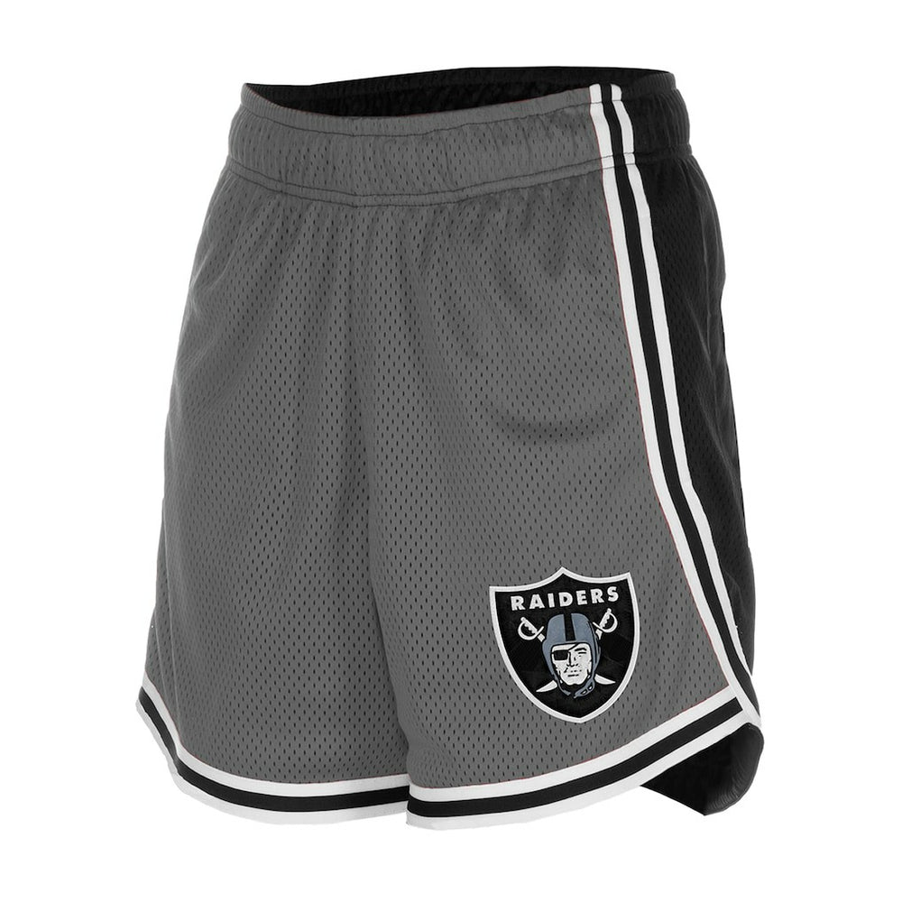 Las Vegas Raiders New Era Women's Sport Classics Mesh Shorts - Silver/Black online