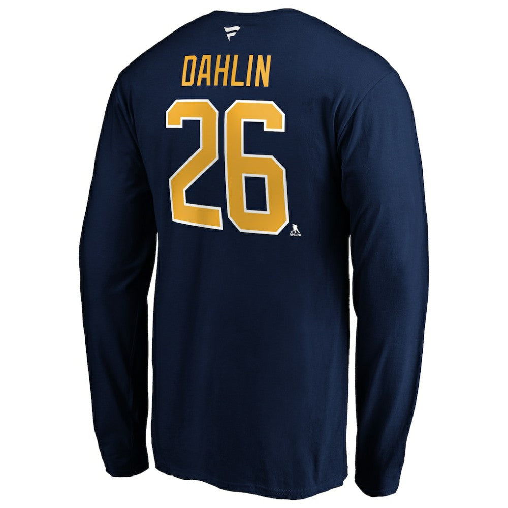 Rasmus Dahlin Buffalo Sabres Fanatics Authentic Stack Name & Number T-Shirt - Navy T-shirts
