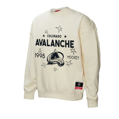 Colorado Avalanche Mitchell & Ness Women's Logo 3.0 Pullover Sweatshirt - Cream Sweatshirts