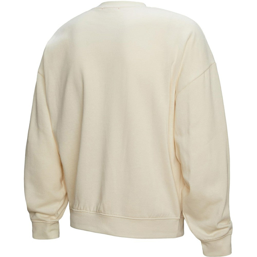 New Jersey Devils Mitchell & Ness Women's Logo 3.0 Pullover Sweatshirt - Cream Sweatshirts