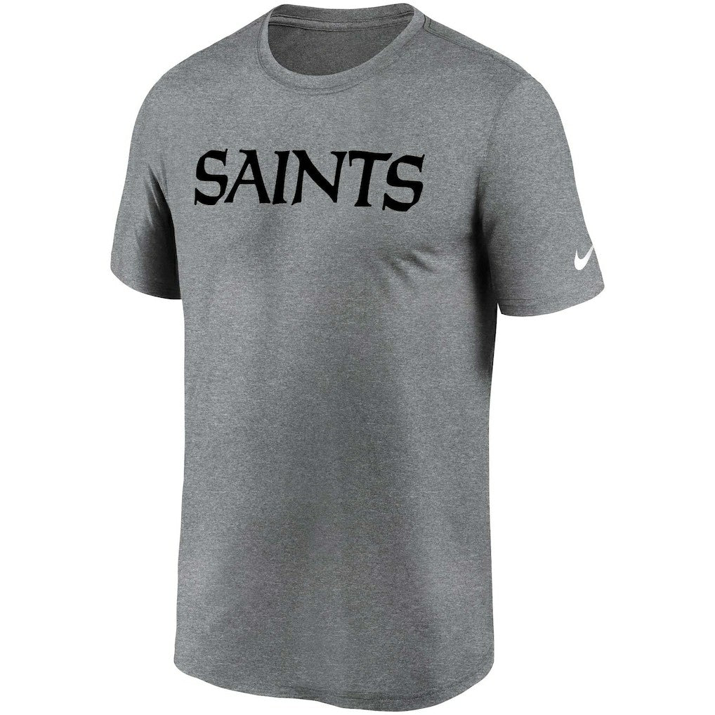 New Orleans Saints Legend Wordmark T-Shirt - Heather Gray on sale