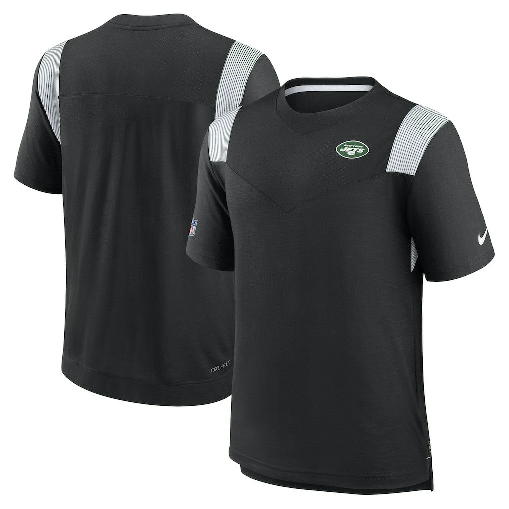 New York Jets Sideline Tonal Logo Performance Player T-Shirt - Black outlet