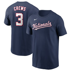 Dylan Crews Washington Nationals Fuse Name & Number T-Shirt Navy