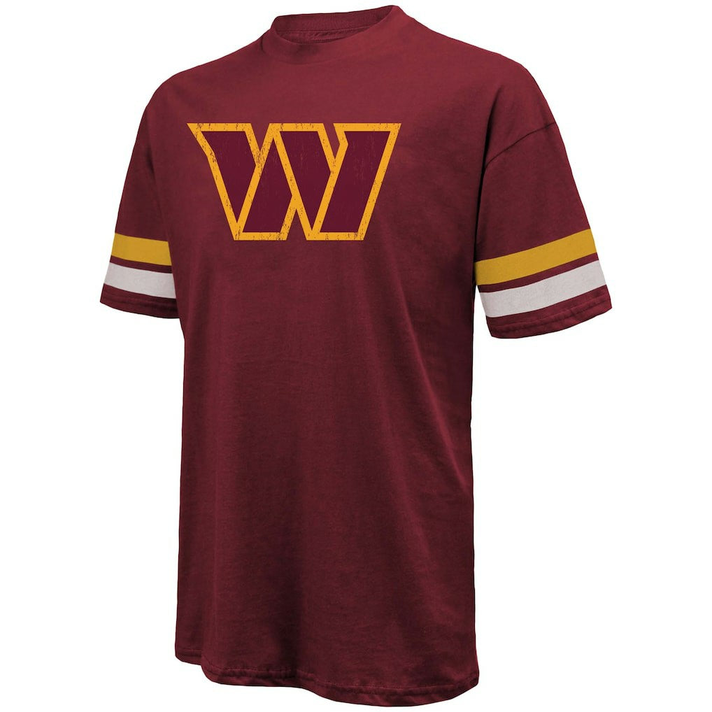 Jayden Daniels Washington Commanders Majestic Threads Name & Number Oversize Fit T-Shirt - Burgundy sale