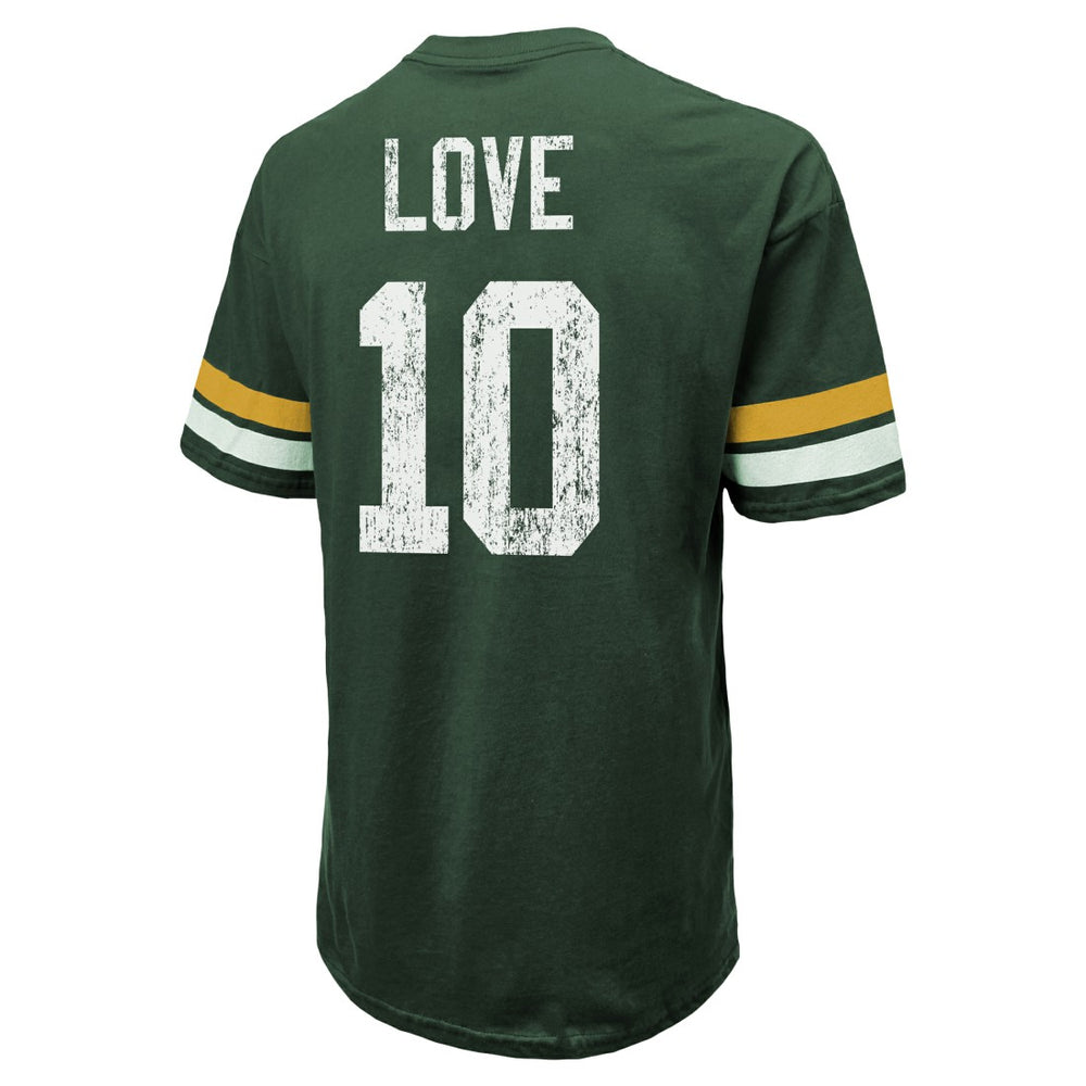 Jordan Love Green Bay Packers Majestic Threads Name & Number Oversize Fit T-Shirt - Green sale