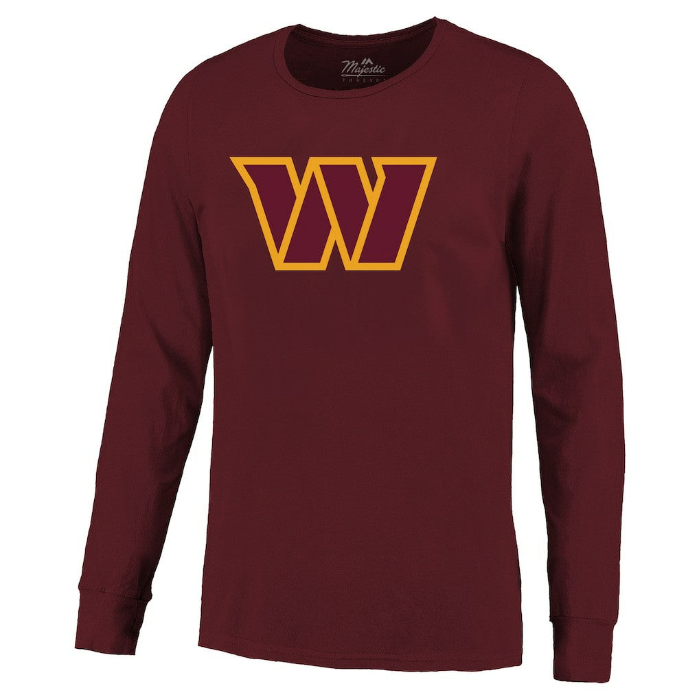 Jayden Daniels Washington Commanders Majestic Threads Name & Number Non-Distressed Long Sleeve T-Shirt - Burgundy outlet