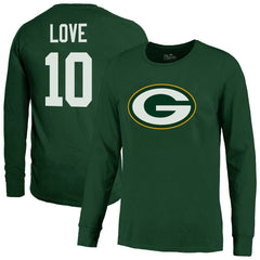 Jordan Love Green Bay Packers Majestic Threads Name & Number Long Sleeve T-Shirt - Green cheap