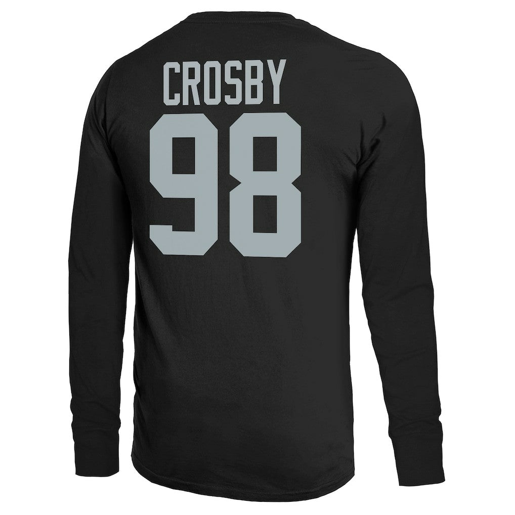 Maxx Crosby Las Vegas Raiders Majestic Threads Name & Number Non-Distressed Long Sleeve T-Shirt - Black cheap