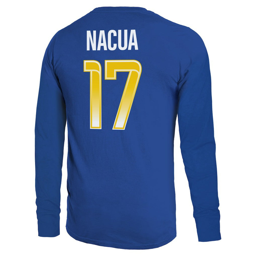 Puka Nacua Los Angeles Rams Majestic Threads Name & Number Non-Distressed Long Sleeve T-Shirt - Royal online