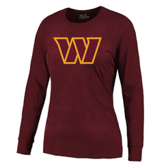 Jayden Daniels Washington Commanders Majestic Threads Women's Player Name & Number Long Sleeve T-Shirt - Burgundy online