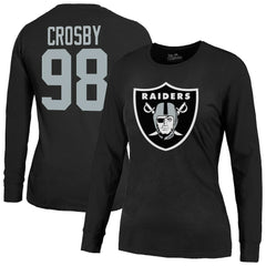Maxx Crosby Las Vegas Raiders Majestic Threads Women's Player Name & Number Long Sleeve T-Shirt - Black for sale