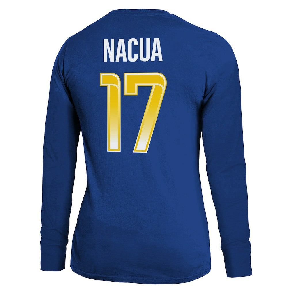 Puka Nacua Los Angeles Rams Majestic Threads Women's Player Name & Number Long Sleeve T-Shirt - Royal on sale