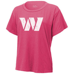 Jayden Daniels Washington Commanders Majestic Threads Women's Name & Number T-Shirt - Pink online
