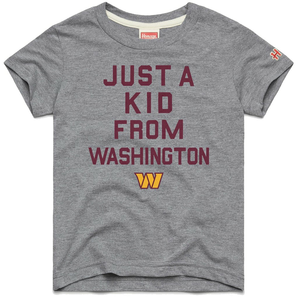 Washington Commanders Homage Youth Just a Kid Tri-Blend T-Shirt - Gray outlet
