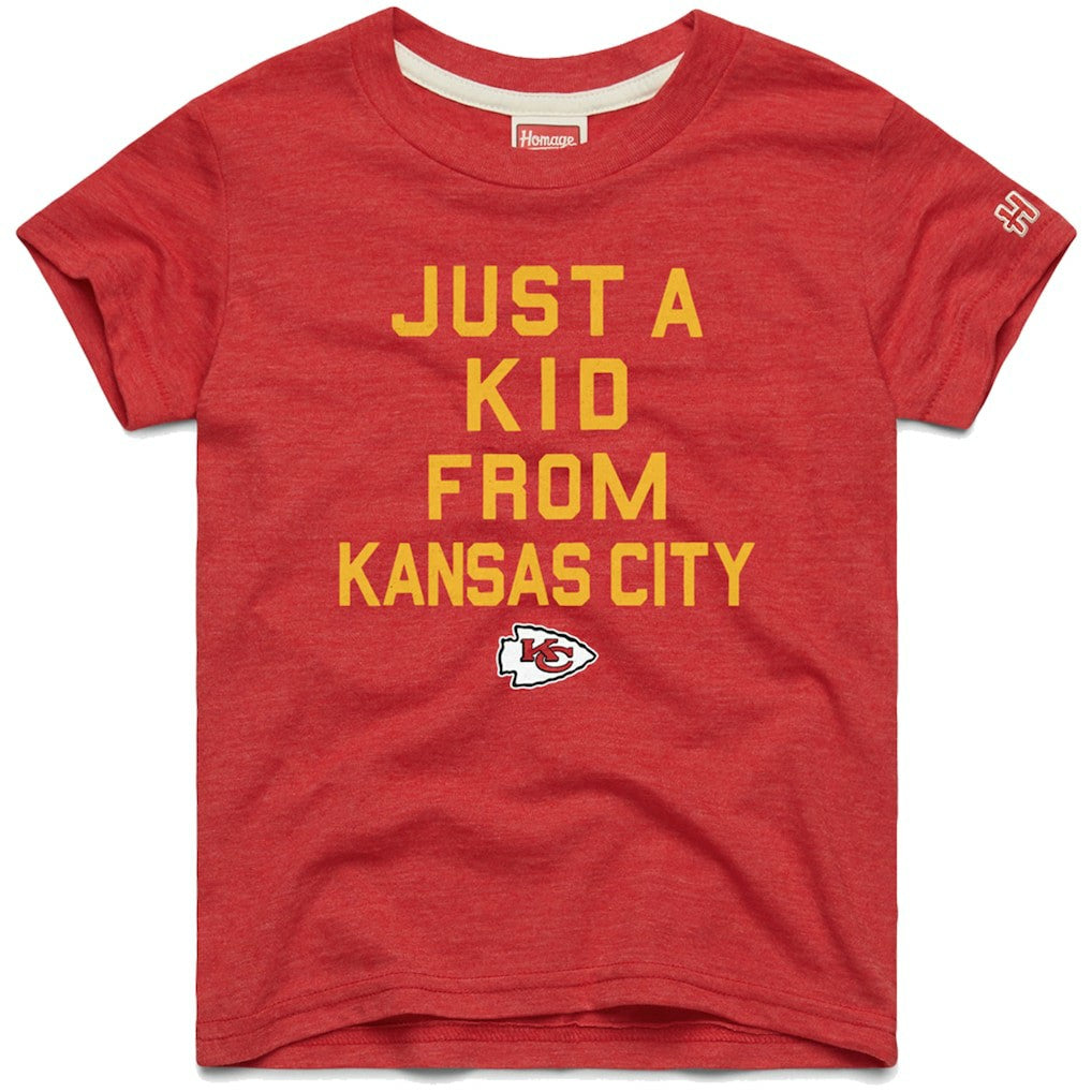 Kansas City Chiefs Homage Youth Just a Kid Tri-Blend T-Shirt - Red online