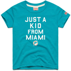 Miami Dolphins Homage Youth Just a Kid Tri-Blend T-Shirt - Aqua online