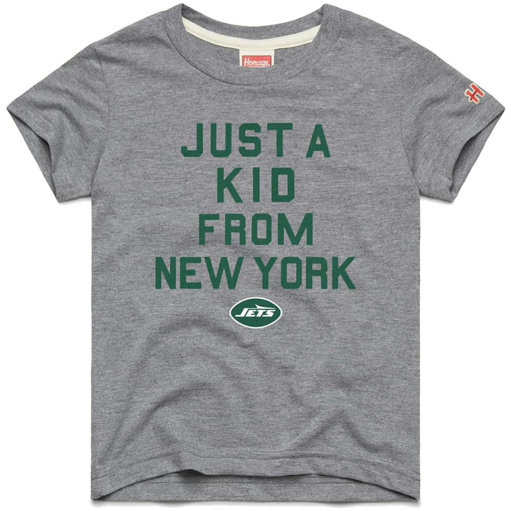 New York Jets Homage Youth Just a Kid Tri-Blend T-Shirt - Gray discount