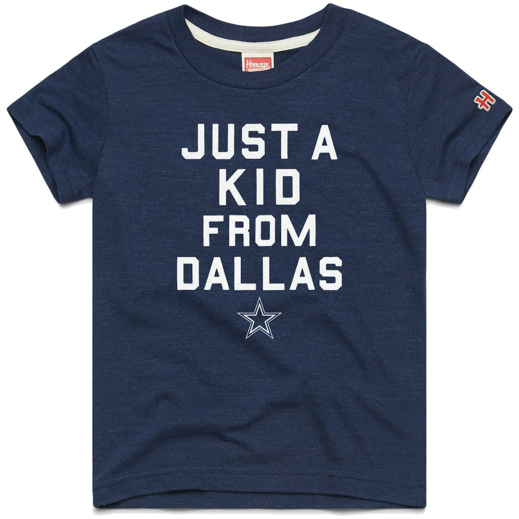 Dallas Cowboys Homage Youth Just a Kid Tri-Blend T-Shirt - Navy for sale