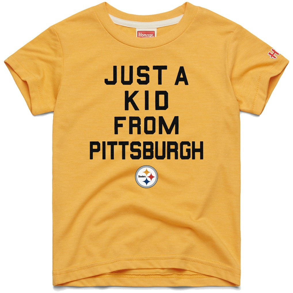 Pittsburgh Steelers Homage Youth Just a Kid Tri-Blend T-Shirt - Gold outlet