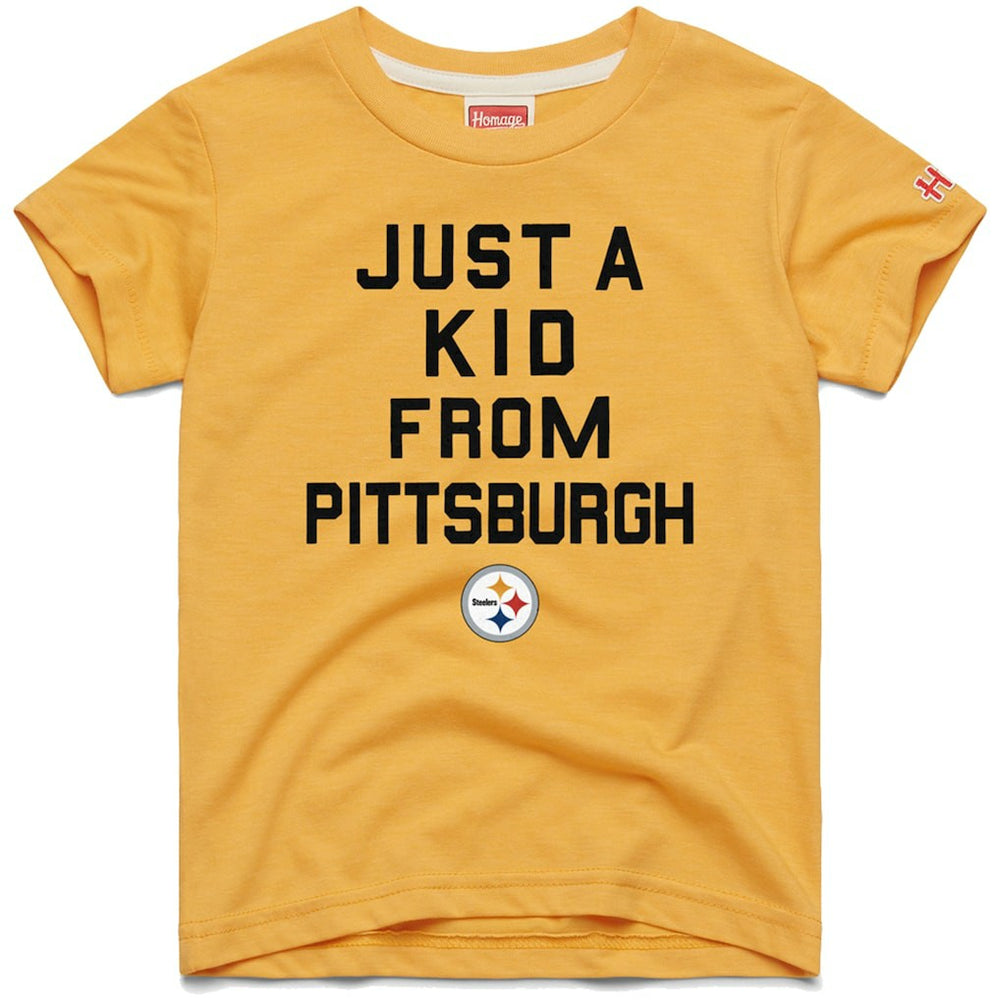 Pittsburgh Steelers Homage Youth Just a Kid Tri-Blend T-Shirt - Gold outlet