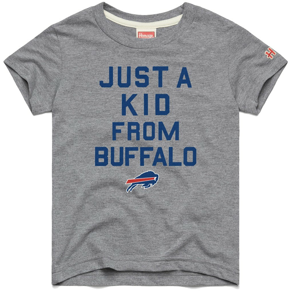 Buffalo Bills Homage Youth Just a Kid Tri-Blend T-Shirt - Gray for sale