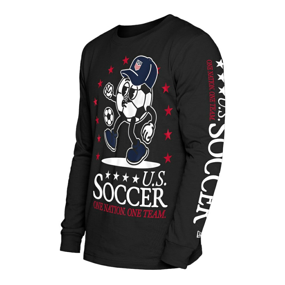 USMNT New Era Old School Sport Long Sleeve T-Shirt - Black on sale