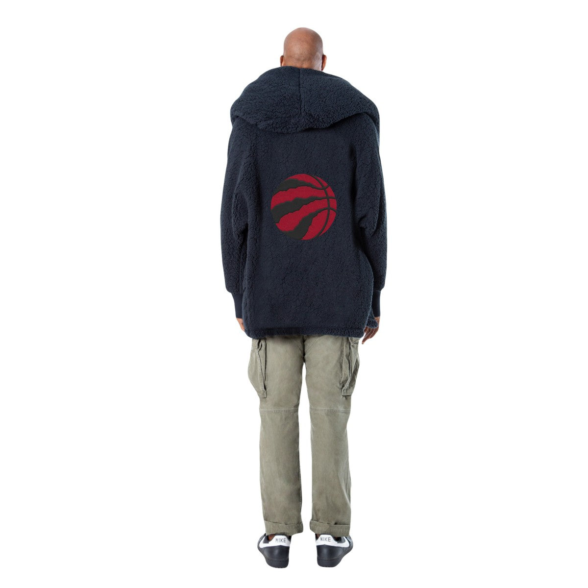 The Best Lounger in the World By Jill Martin Toronto Raptors Unisex Black Oversized Open-Front Hoodie Sweater sale