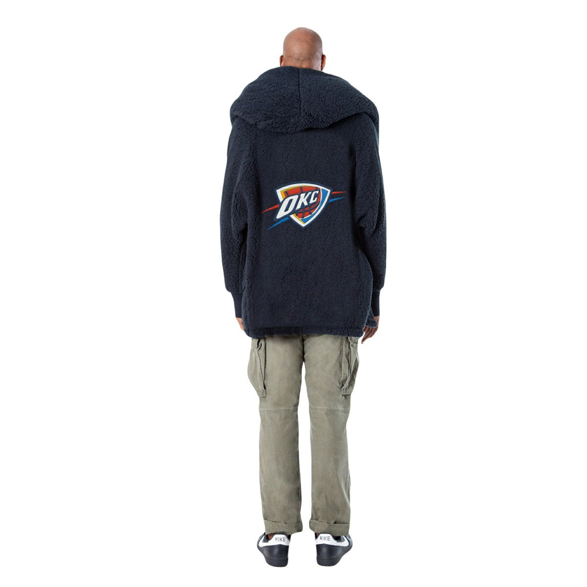 The Best Lounger in the World By Jill Martin Oklahoma City Thunder Unisex Navy Oversized Open-Front Hoodie Sweater cheap