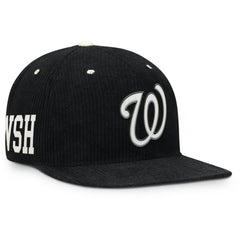 Washington Nationals Pro Corduroy Structured Snapback Hat Black