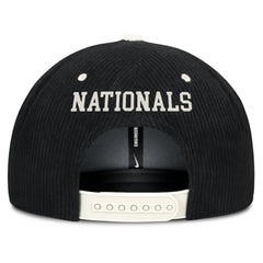 Washington Nationals Pro Corduroy Structured Snapback Hat Black