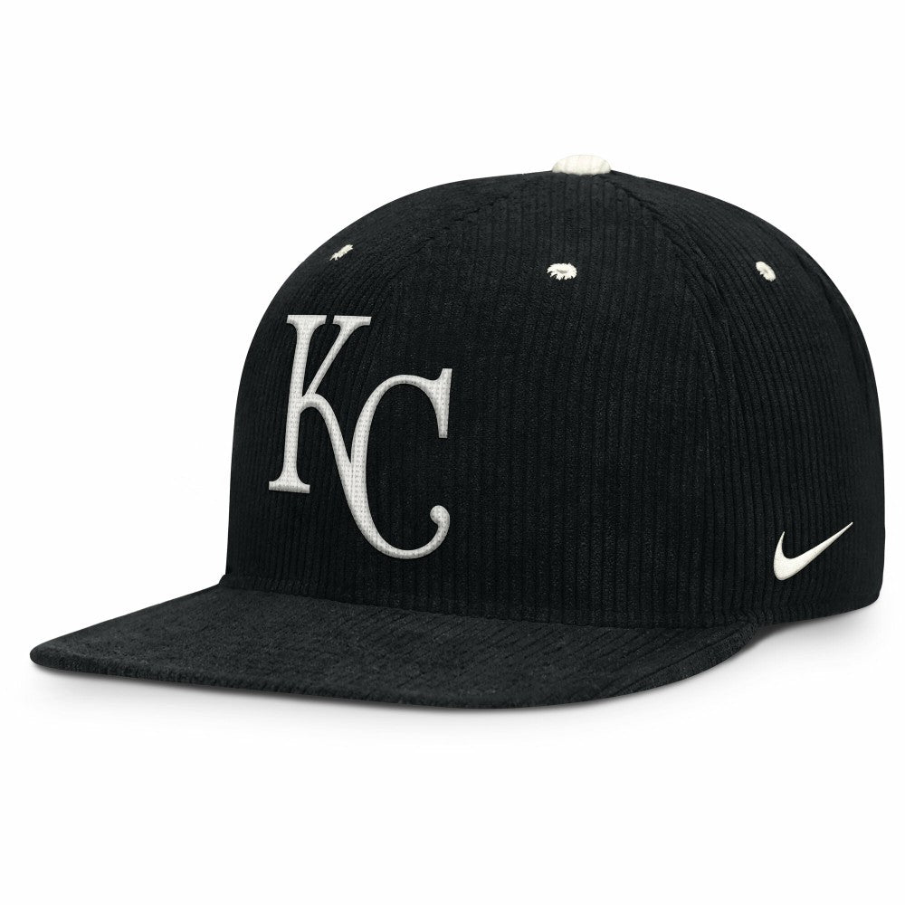 Kansas City Royals Pro Corduroy Structured Snapback Hat Black