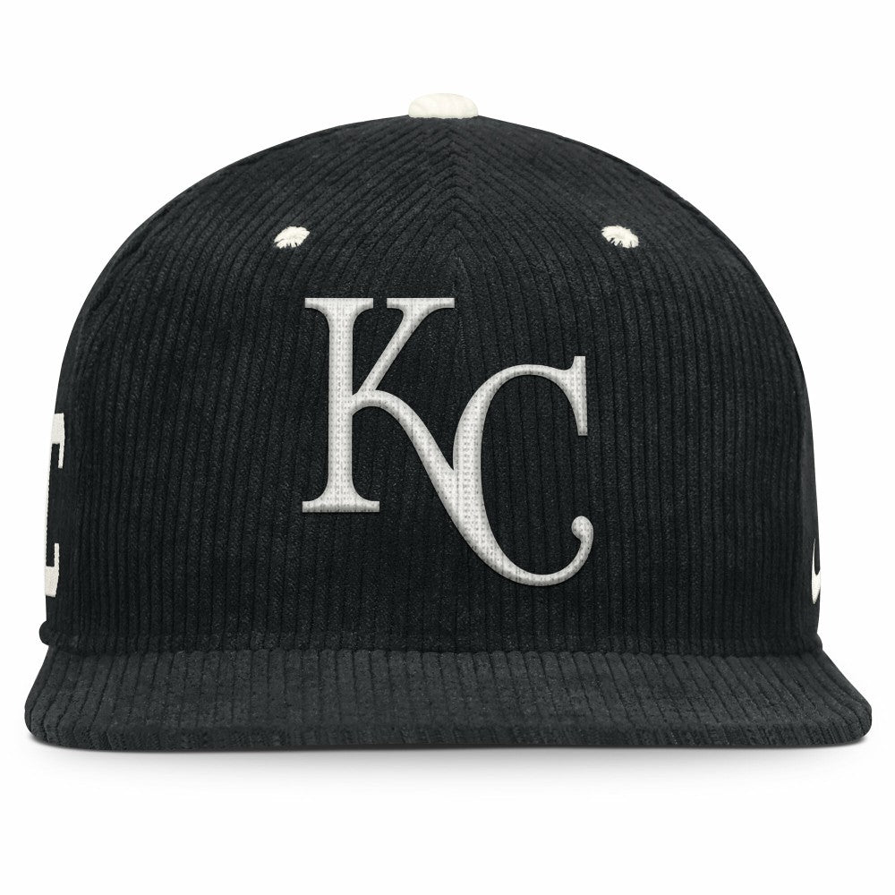 Kansas City Royals Pro Corduroy Structured Snapback Hat Black