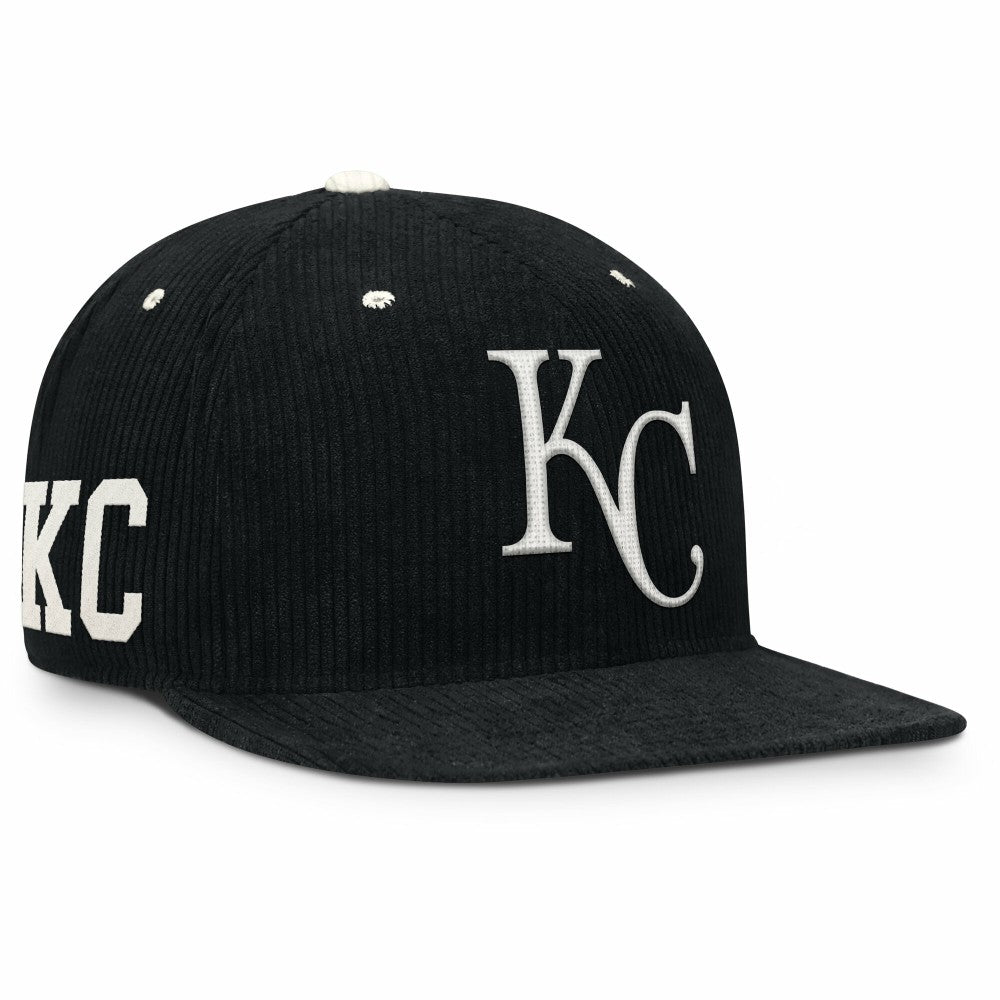 Kansas City Royals Pro Corduroy Structured Snapback Hat Black