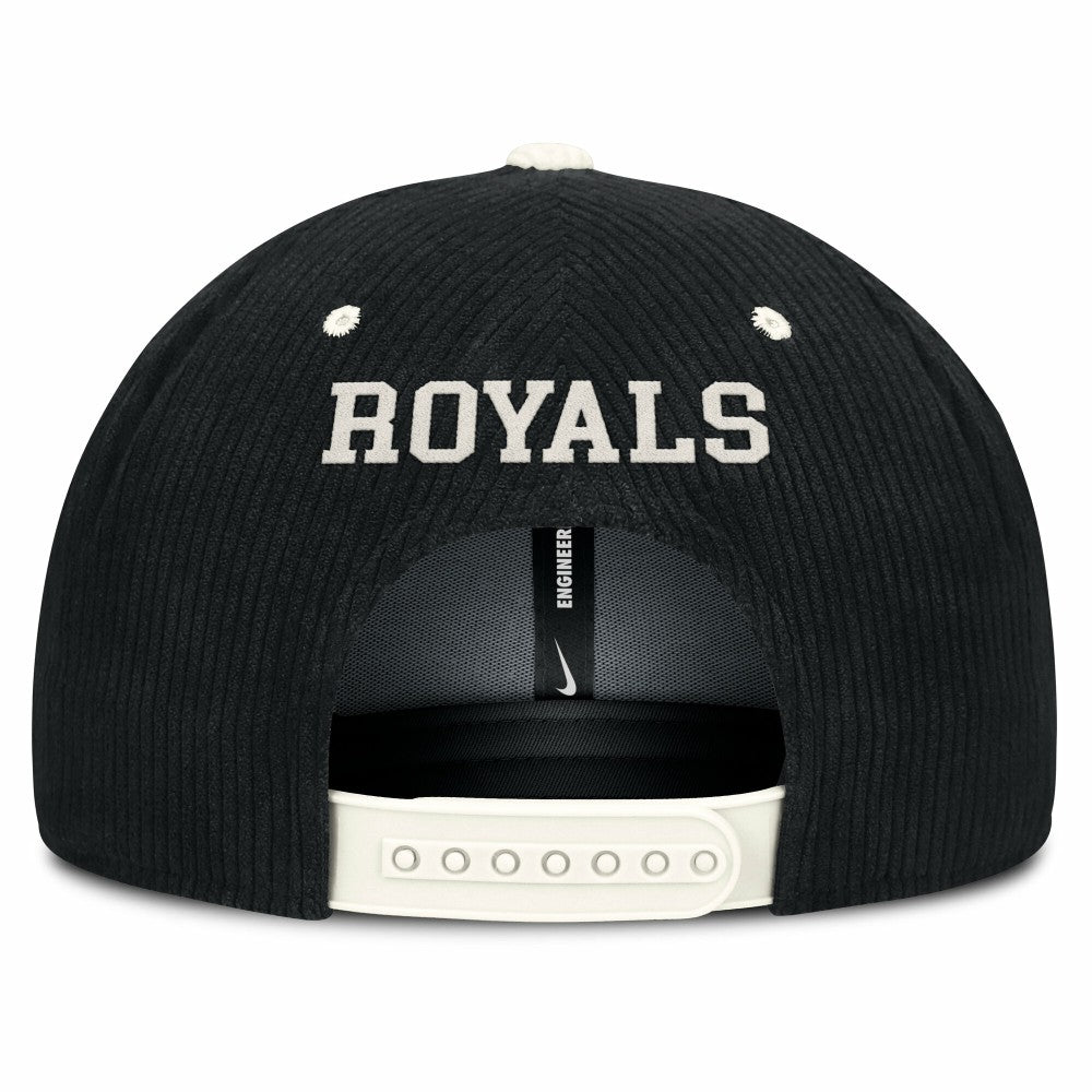 Kansas City Royals Pro Corduroy Structured Snapback Hat Black