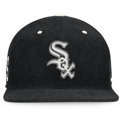 Chicago White Sox Pro Corduroy Structured Snapback Hat Black