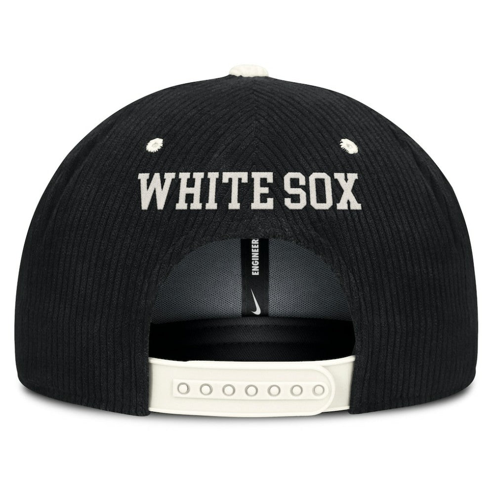 Chicago White Sox Pro Corduroy Structured Snapback Hat Black