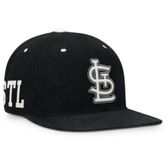 St. Louis Cardinals Pro Corduroy Structured Snapback Hat Black