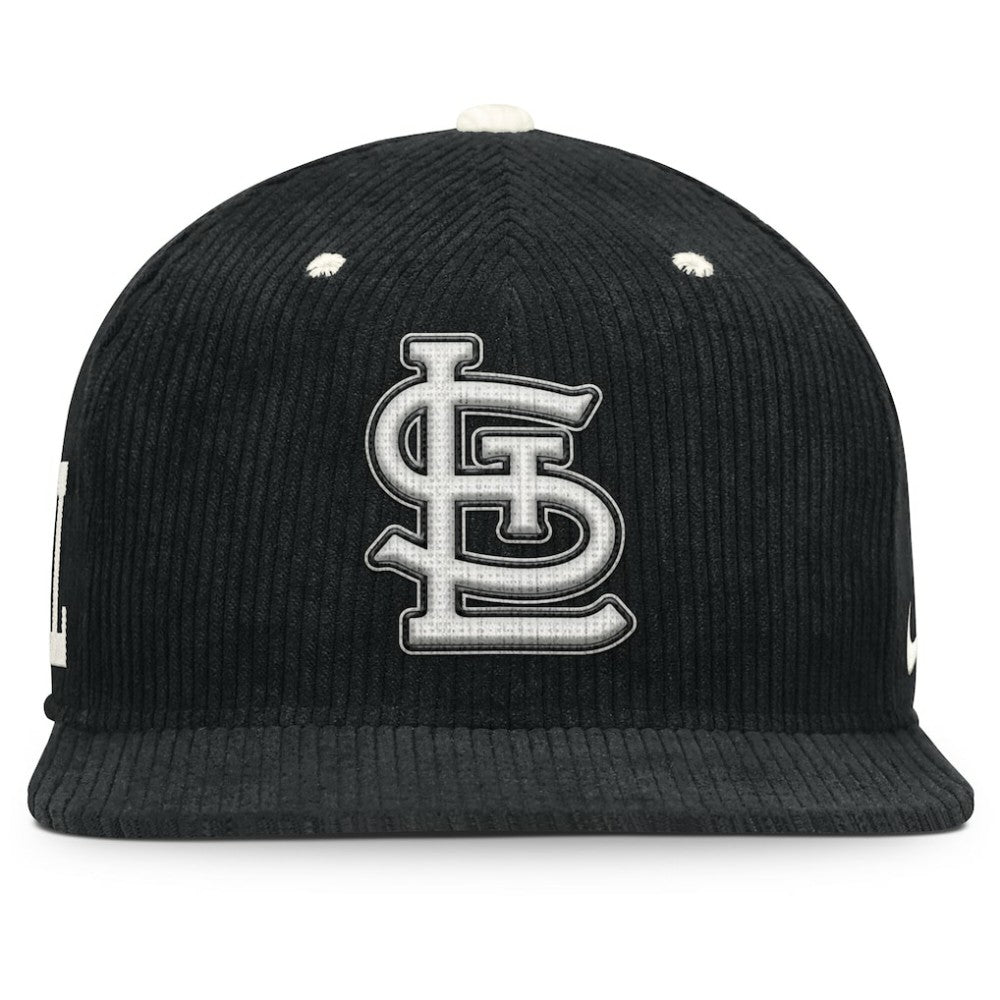 St. Louis Cardinals Pro Corduroy Structured Snapback Hat Black