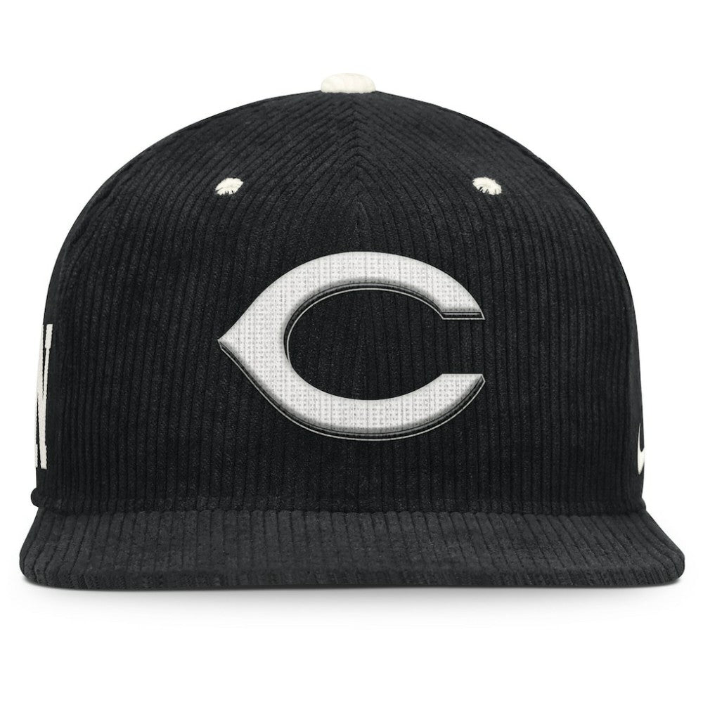 Cincinnati Reds Pro Corduroy Structured Snapback Hat Black