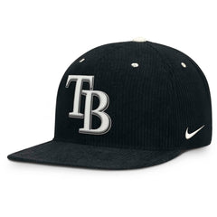 Tampa Bay Rays Pro Corduroy Structured Snapback Hat Black