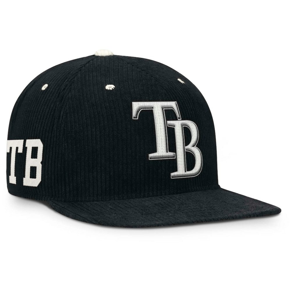 Tampa Bay Rays Pro Corduroy Structured Snapback Hat Black