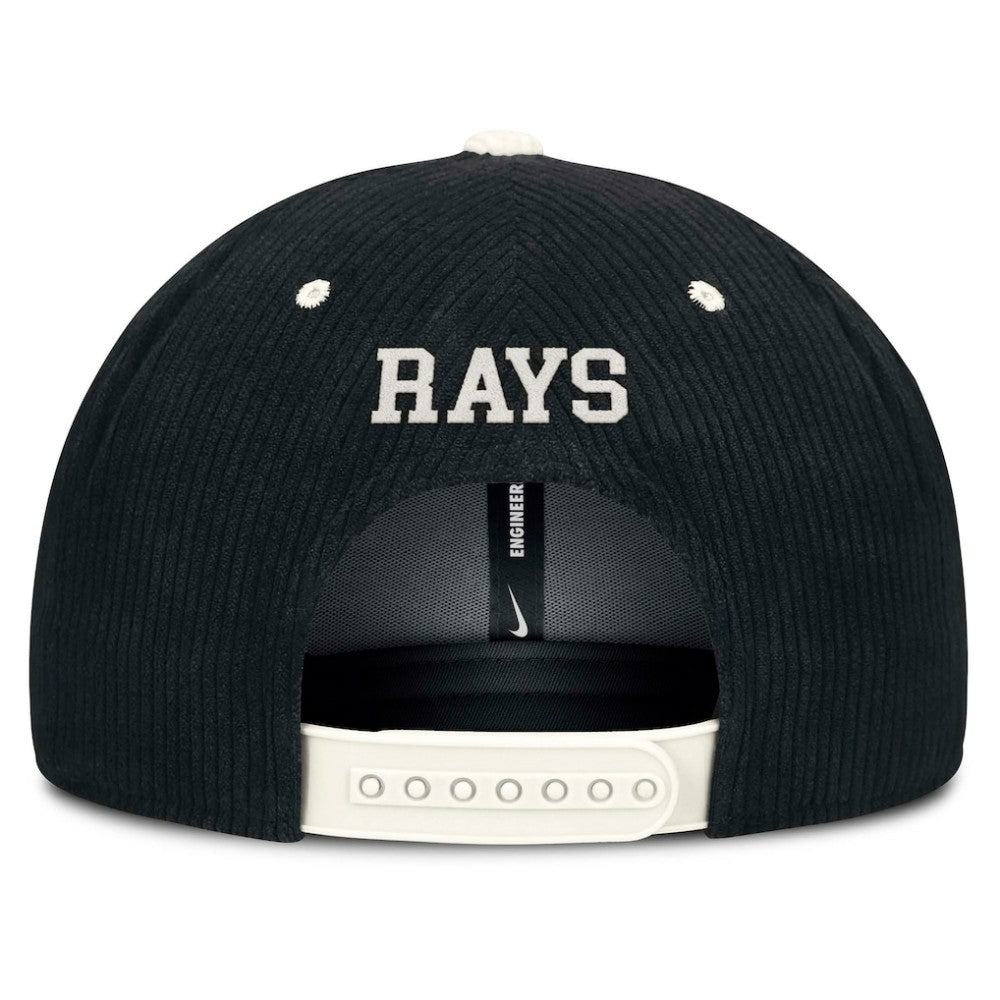 Tampa Bay Rays Pro Corduroy Structured Snapback Hat Black