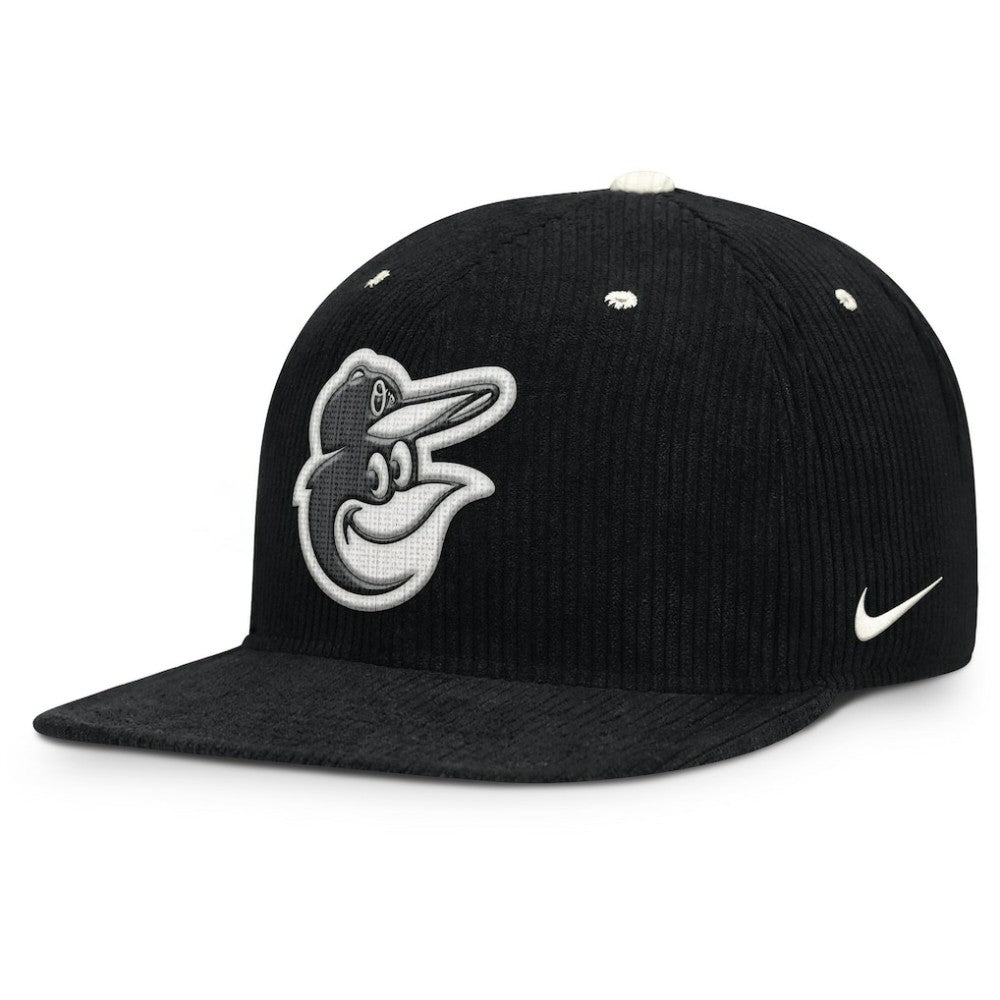 Baltimore Orioles Pro Corduroy Structured Snapback Hat Black
