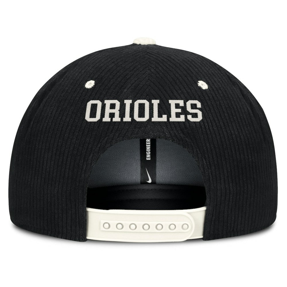 Baltimore Orioles Pro Corduroy Structured Snapback Hat Black