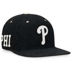 Philadelphia Phillies Pro Corduroy Structured Snapback Hat Black