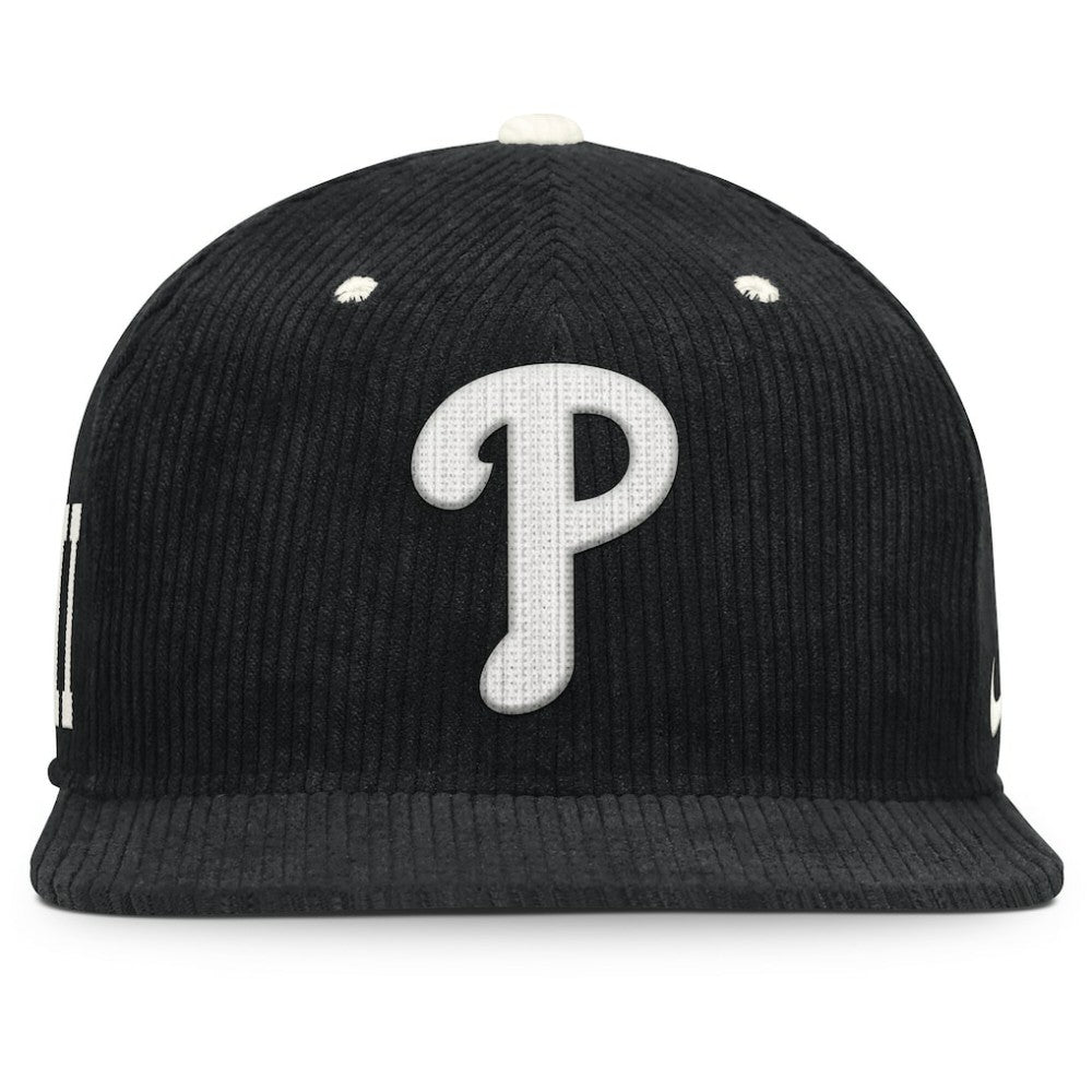 Philadelphia Phillies Pro Corduroy Structured Snapback Hat Black