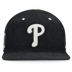 Philadelphia Phillies Pro Corduroy Structured Snapback Hat Black