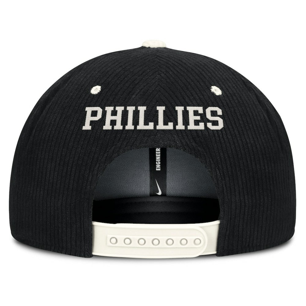 Philadelphia Phillies Pro Corduroy Structured Snapback Hat Black