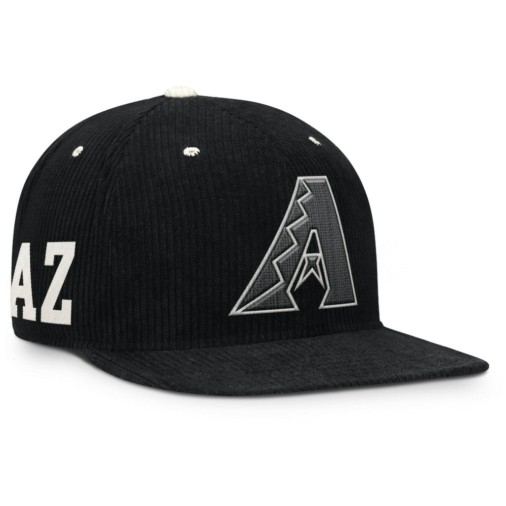 Arizona Diamondbacks Pro Corduroy Structured Snapback Hat Black