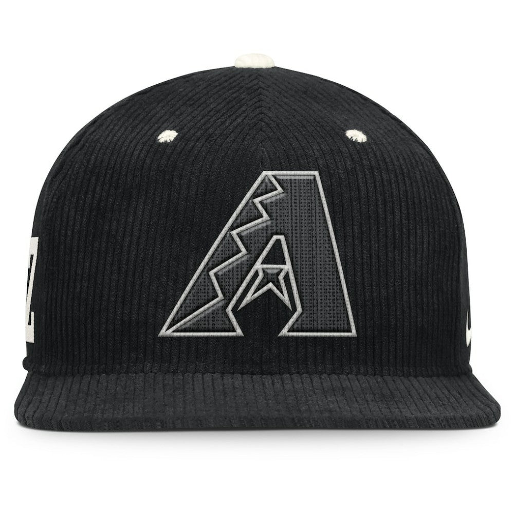 Arizona Diamondbacks Pro Corduroy Structured Snapback Hat Black